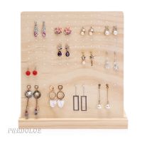 Vintage Style Natural Wood Plank Retail Earring Holder Jewlery Display Stand