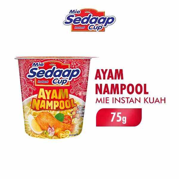 Mie Sedap Cup/ Mie Instan Kuah Cup/ Rasa Ayam Nampol/ 81g | Lazada