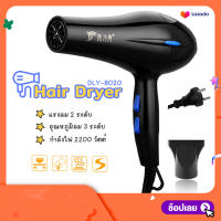 DELIYA-8020 Hair dryer ไดร์เป่าผม จัดแต่งทรงผม 2200W ปรับแรงลมและเลือกอุณหภูมิได้