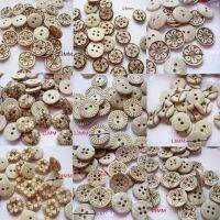 Coconut Buttons Wood Round DIY botones Flower for Children Clothes Clothing Baby Apparel Creative 50 pieces/lot 11mm 13mm 14mm