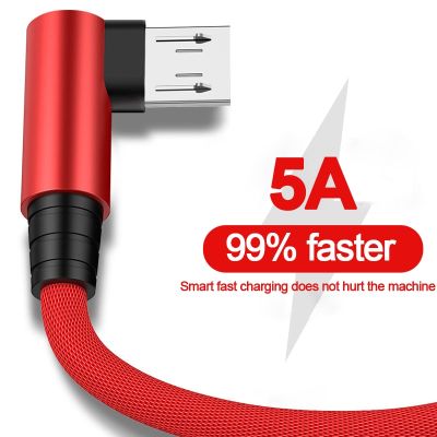 Micro USB Cable 90°Elbow Mobile Phone Accessories USB Data Cable for Android Xiaomi Note3 4x Redmi 5plus Phone Charger USB Cable Wall Chargers
