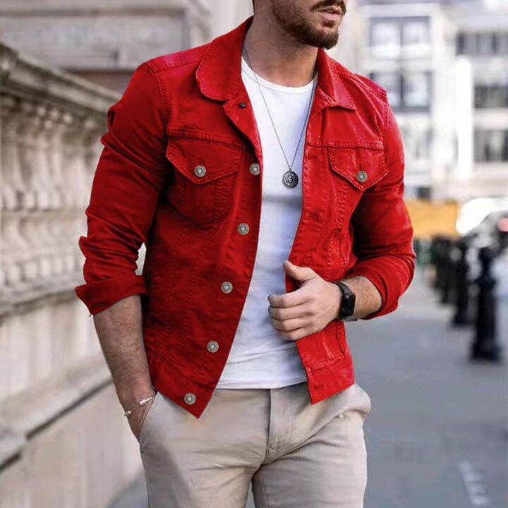 Coat with red on sale patch on arm