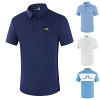 JL J Lindeberg Summer golf clothing male outdoor sport POLO shirt with short sleeves breathable quick-drying golf ball dress custom jersey