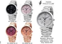 นาฬิกาข้อมือผู้หญิง Paris Polo Club รุ่น PPC-220616L,PPC-220616L-BK,PPC-220616L-PK,PPC-220616L-WE,PPC-220616L-RG-VLT,PPC-220616L-RG-OR