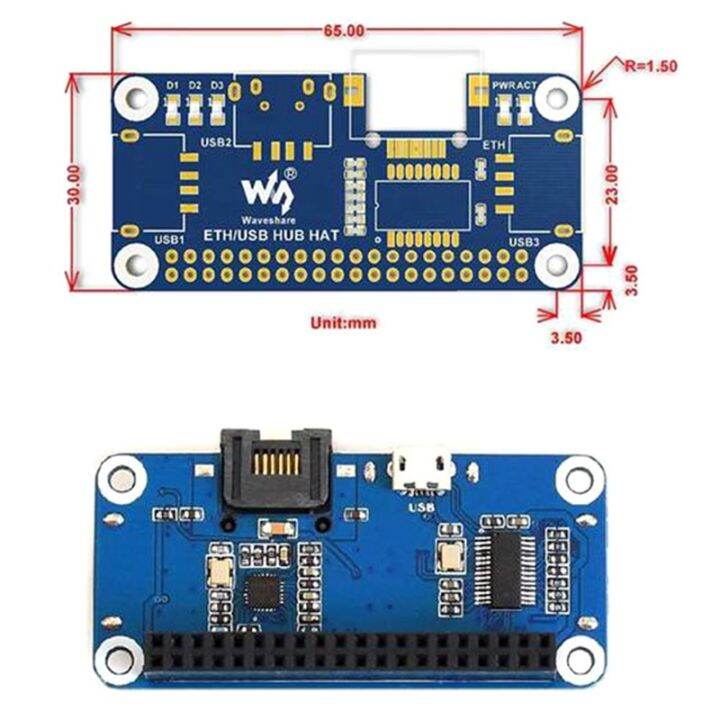 5v-rj45-ethernet-usb-hub-module-hat-expansion-board-shield-starter-kit-replacement-for-rpi-raspberry-pi-zero-w-wh-2w-2-3b-plus