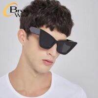 (Bros Woo) แว่นตากันแดดแฟชั่นแมวตาใหม่ขนาดใหญ่ Retro Punk Sun Glasses สำหรับผู้หญิง/ผู้ชาย