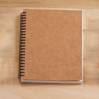 School Office Vintage Blank Page DIY Graffiti Smooth Writing Stationery Eye Protect Coil Binding Diary Painting Drawing Notebook