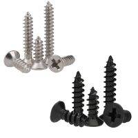 50pcs Countersunk Head Screw Nickel Plated / Black Zinc Mini Cross Phillips Flat Countersunk Head Screw Bolt M1 - M3