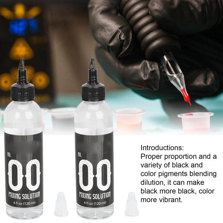 2 Bottles Tattoo Color Mixing Solution Ink Blending Pigment Diluent