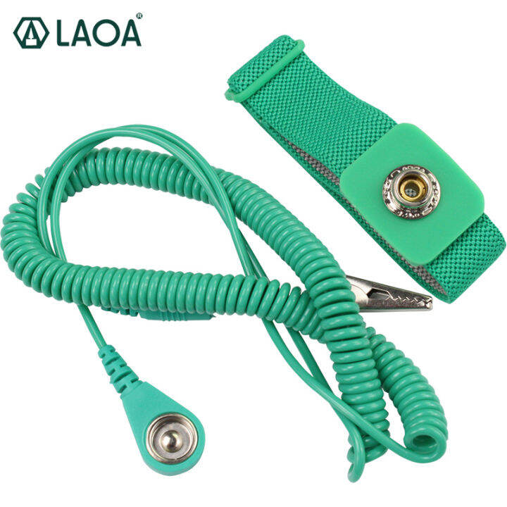 LAOA Antistatic Wristband Staticfree Wrist Strap Band With 3M rope Single/Double Loop anti