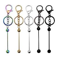 5Pcs Beadable Keychain Bar Blank Keychain Lobster Claw Clasp Keychain for DIY Jewelry Crafts Backpack Decor