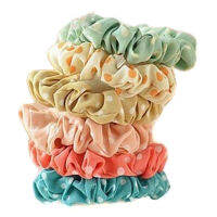 RDEN18 10ชิ้นเครื่องประดับผมเด็กผู้หญิงผู้หญิงยืดหยุ่นที่รัดผม Scrunchie Dot ที่รัดผมเชือก