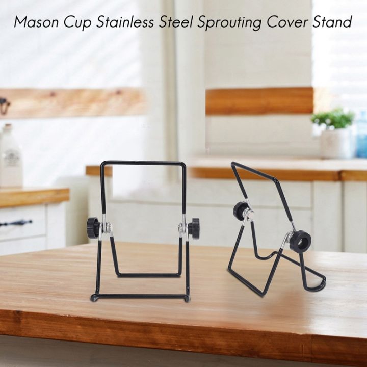 sprouting-jar-mesh-lids-kit-4-pcs-sprouting-lids-stainless-steel-screen-2-sprouting-stands-pack-foldable-adjustable