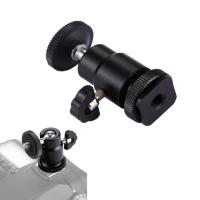 1/4" Screw Rotary Mount Stand Aluminum Mini Tripod Ball Head for Nikon Video DSLR DV Cameras Accessories LED Light Flash Holder