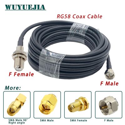 F Male to F Female RG58 PIgtail 50ohm Coaxial Cable SMA / F Plug TV Antenna Adapter RF Coaxial Extension Cord RF Pigtail Jumper Electrical Connectors