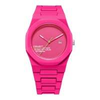 [?*ของแท้ รับประกันโดยเซ็นทรัลกรุ้ป]นาฬิกาข้อมือ D1 Milano D1-PCBJ32 รุ่นPOLYCARBON HOT PINK สีชมพู รูปทรงหน้าปัด ทรงกลม ขนาดหน้าปัด 40.5mm สายโพลีคาร์บอเนต ประเภทควอตซ์ กระจกมิเนอรัล ระดับการกันน้ำ5ATM