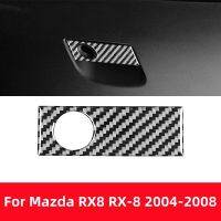 For Mazda RX8 RX-8 SE3P JM1FE 2004-2008 Co-Pilot Glove Box Storage Handle Carbon Fiber Modified Trim Sticker Auto Accessories