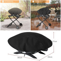 600D Oxford Cloth BBQ Grill Cover Waterproof Dustproof For Weber Q Series Barbecue Grill Protective Covers 90x55x27cm