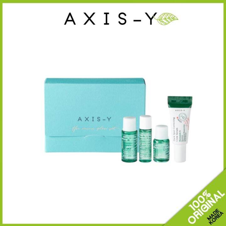 AXIS Y Serum The Mini Glow Set Trial Kit (Cleanser, Toner, Ampoule ...