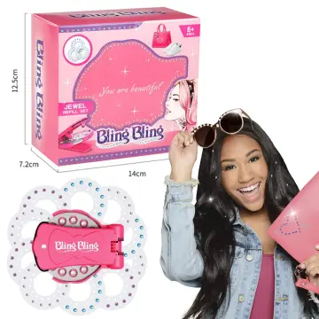 Girls Hair Gems Kit Kids Princess Pretend Makeup Sets Toy Crystal  Rhinestone Stickers Art DIY Hair Jewels Cuffs Decoration Gift