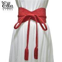 ELLA ® Fashion Women Solid Faux Tassel Bow Tie Corset Waistband