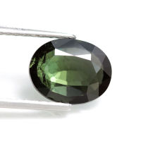 3.40 ct ทัวร์มาลีน สีเขียว ทรงไข่ ไนจีเรีย