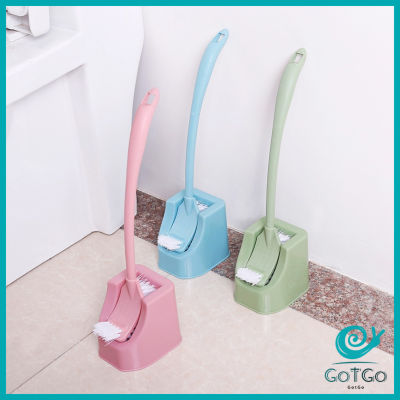 GotGo แปรงขัดห้องน้ำ หัวแปรง 2 ด้าน มีทั้งหมด 3 สี แปรงขัดห้องน้ำ แปรงขัดทำความสะอาดห้องน้ำ Toilet Brush มีสินค้าพร้อมส่ง