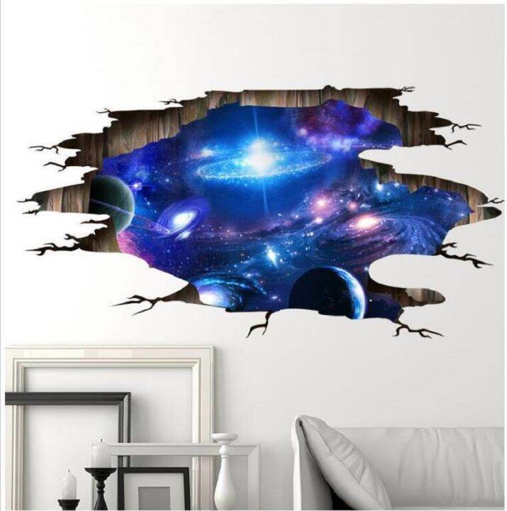 3d-wall-sticker-3d-star-star-star-decal-3d-dynamic-wall-sticker-3d-wall-sticker-3d-broken-wall-space-planet-sticker-bedroom-sticker-living-room-sticker-ceiling-decoration-sticker-home-decoration-stick