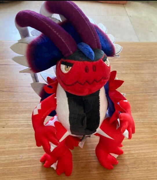 kawaii-pokemon-koraidon-miraidon-ชุดตุ๊กตาโมเดลฟิกเกอร์อนิเมะสีแดงม่วงชุดตุ๊กตาหนานุ่มมอนสเตอร์ของขวัญวันเกิดเด็ก