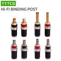 YYTCG 4pcs Black Red Free Welding Copper Speaker Amplifier Terminal for 4mm Banana Plug