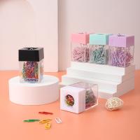 【jw】✴¤卐  Transparent Paper Clip Storage Dispenser Magnetic Absorption Paperclip Holder Stationery Office Supplies