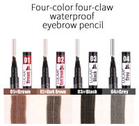 LEKOFO Flower 6 Colors Microblading Eyebrow Tattoo Pen 4 Forks 3D Tint Natural Long Lasting Waterproof Brown Tip Eye brow Pencil