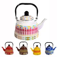 Outdoor Camping Water Pots Enamels Teapot Kettle Coffee Tea Milk Teapot Medicine Pot Induction Cooking Gas Universal Household