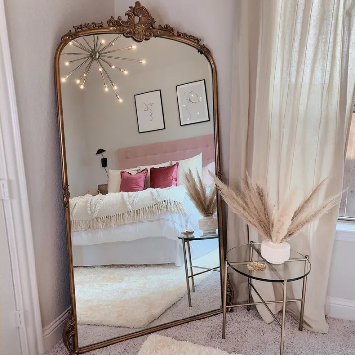 Gold Emily Mirror Vintage Engraving Full-Length Mirror Internet ...