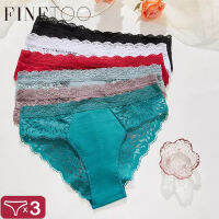 Finetoo S-XL 3ชิ้น/เซ็ตลูกไม้ดอกไม้ Panacia มุมมอง Thongs ชุดชั้นในสตรีชุดชั้นในสำหรับผู้หญิงชุดชั้นในที่มีสีสัน