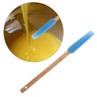 ไม้ Handle Spatula ซิลิโคน Scraper Non-Stick Cream Butter Spreader ทนความร้อน Creative Baking Tools Bakeware