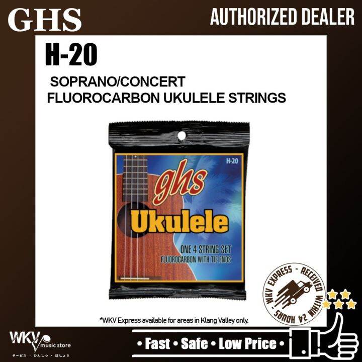 GHS H20 SOPRANO/CONCERT FLUOROCARBON UKULELE STRINGS (H20) Lazada