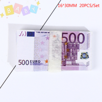 FactoryOutlete?Cheap? 20ชิ้น/เซ็ต dollhouse Pocket Euro simulation ของเล่น banknote MINI Miniature Model