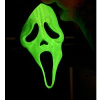 Scream Mask, Horror Glow Glow Ghost Face, Head Cover, Ghost Apparel Mask, Party Supplies