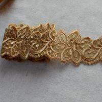 3 Meters Dark Gold Color Embroidered Trims Shipping 6cm Width Accessories Trim