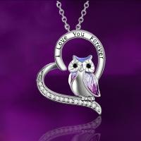 Fashion Creative Owl Moon Star Pendant Necklace Punk Hip Hop Exquisite Cute Men and Women Necklace Jewelry Party Halloween Gift