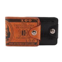 Mens Dollar Wallet Personalized Creativity Magnetic Buckle Change Into A Hundred Dollar Short Wallet