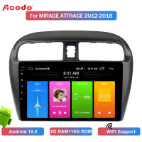 ACODO 2 Din 2 + 32Gวิทยุรถยนต์Android 12 Mirror Linkเครื่องเล่นมัลติมีเดียหน้าจอสัมผัสเครื่องเสียงรถยนต์สเตอริโอสำหรับMitsubishi Mirage Attrage 2012 2013 2014 2015 2016 2017 2018 GPS