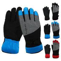 【LZ】✇☃❡  Luvas de inverno Nylon e Plush Luvas de esqui impermeáveis Duráveis Antiderrapante Luvas de bicicleta Vermelho Azul Preto para Esquiar Equitação Hiki