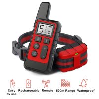 New Waterproof Rechargeable Dog Training Collar 500M Remote Control Training Equipment Electric Shock Sound Anti-Bark Collar