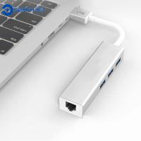 SWRFH 3พอร์ต USB 3.0 4 IN 1 USB 2.0อุปกรณ์คอมพิวเตอร์ตัวแยก USB อะแดปเตอร์ USB 3.0ฮับเชื่อมต่อสายการ์ดเน็ตเวิร์กอะแดปเตอร์อีเธอร์เน็ต RJ45ฮับชนิด C ไปยังอะแดปเตอร์เครือข่าย Rj45