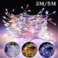 ZZOOI 100/200 LED String Lights USB Waterproof  8 Lighting Modes Firecracker String Lights Fairy Garland Light Christmas Decorations