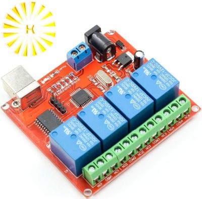 【cw】 4 Channel 12V Computer USB Drive Relay Module Controller 4-way