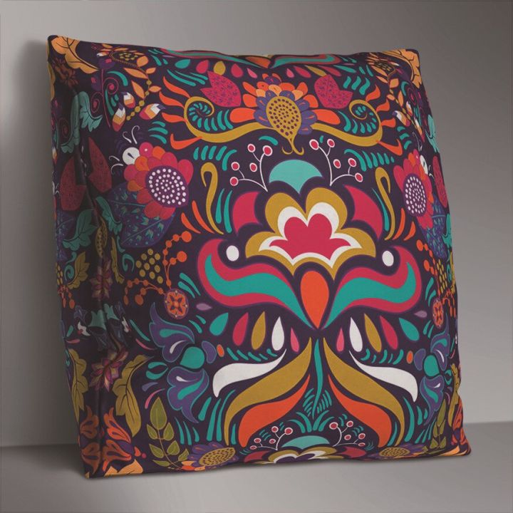 vintage-car-cushion-covers-mandala-pillowcase-colorful-floral-throw-cover-boho-decorative-pillow-cover