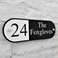 ◕ﺴ Customized Modern House Sign Address Plaque Door Number Name Plates Personalised Acrylic